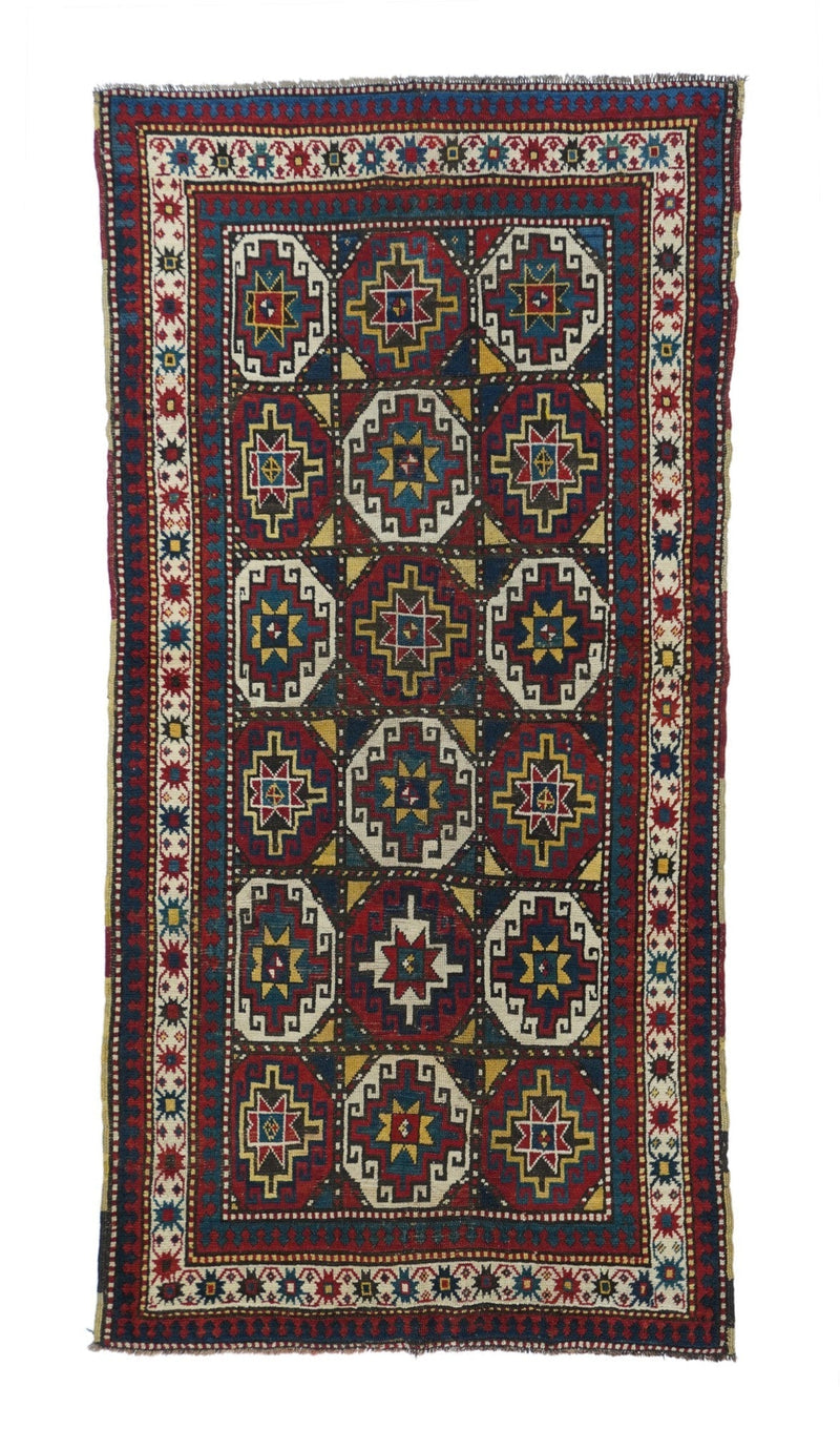 Antique Caucasian Kazak Rug 4'0