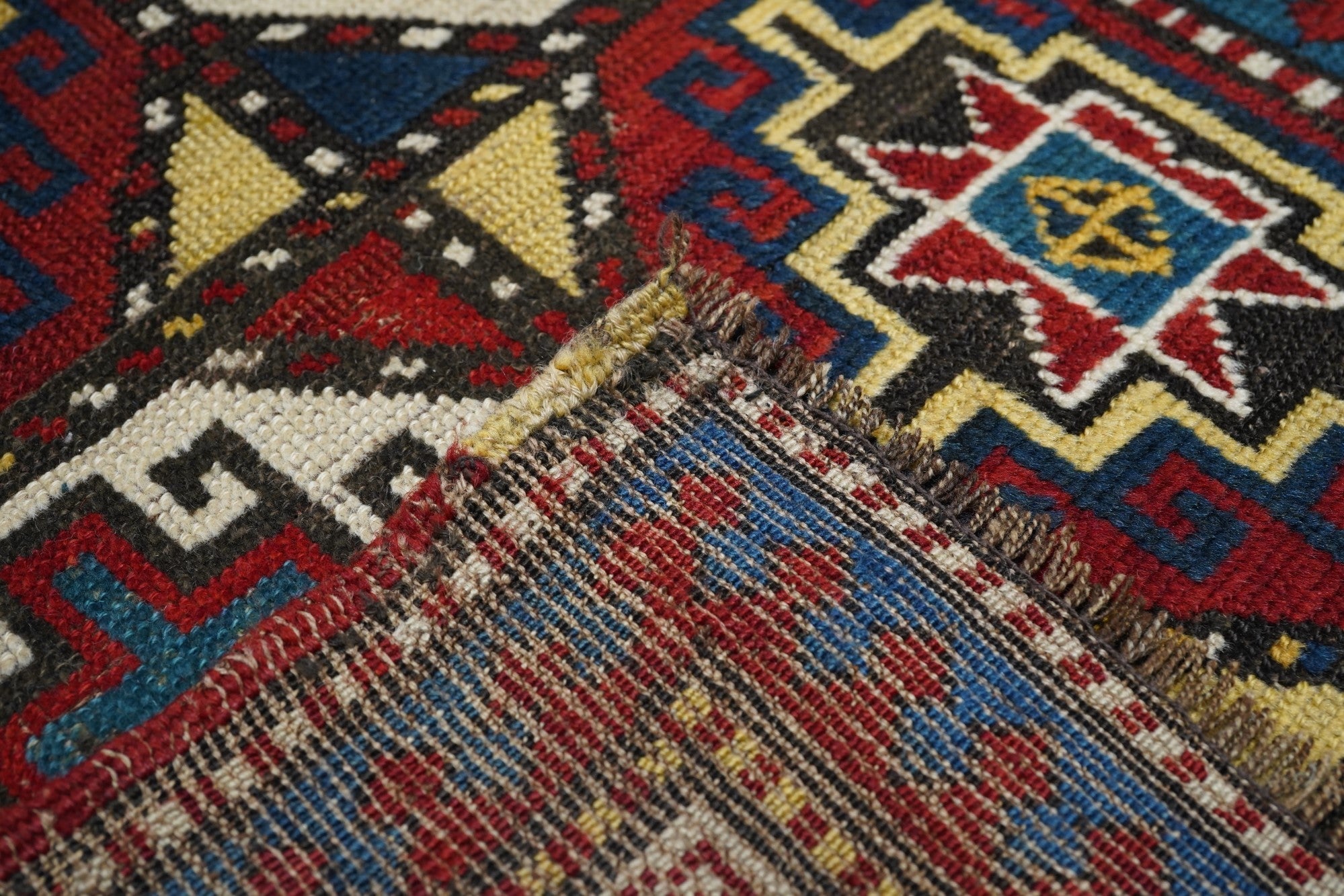 Antique Caucasian Kazak Rug 4'0" x 7'8''
