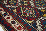 Antique Caucasian Kazak Rug 4'0" x 7'8''