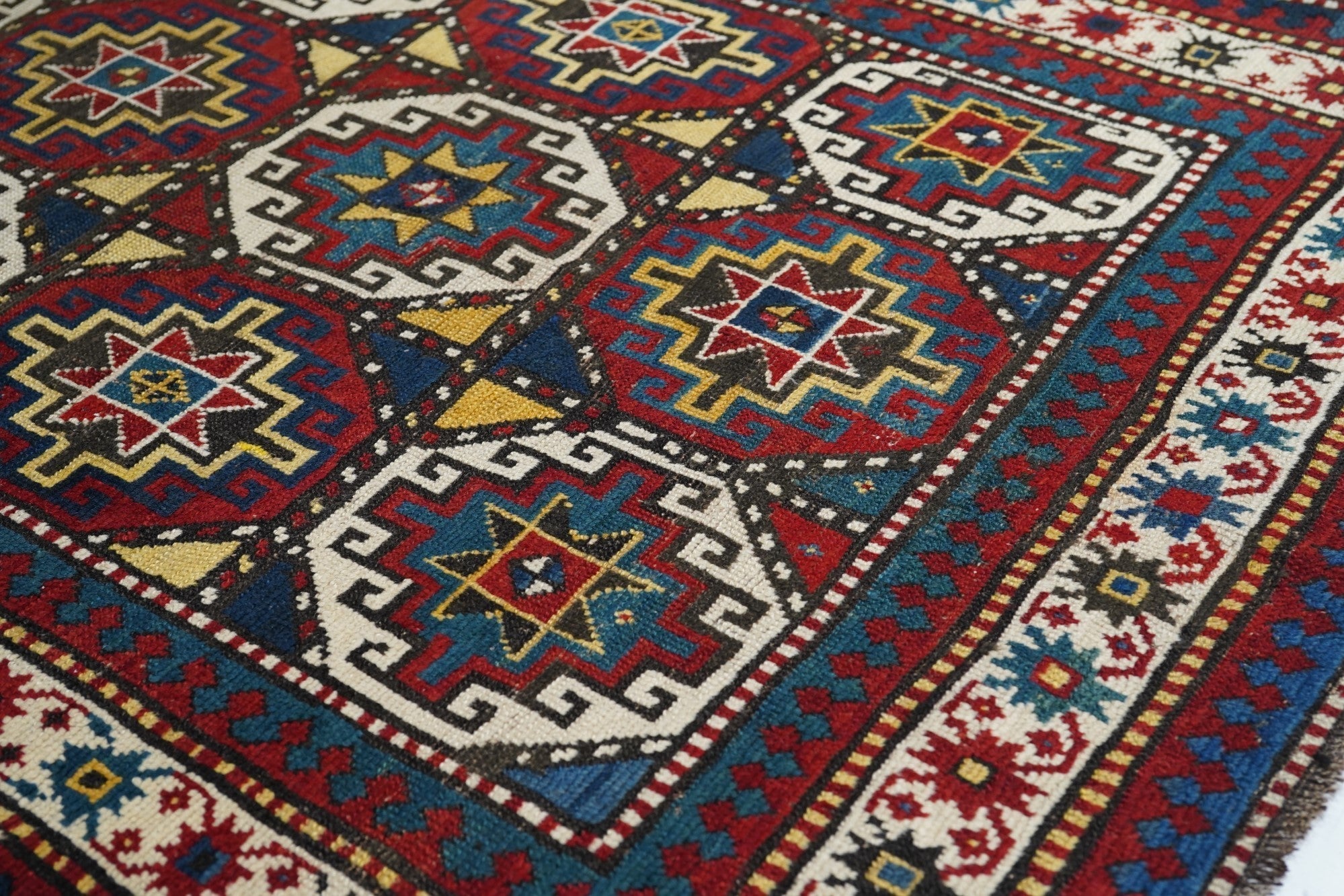 Antique Caucasian Kazak Rug 4'0" x 7'8''