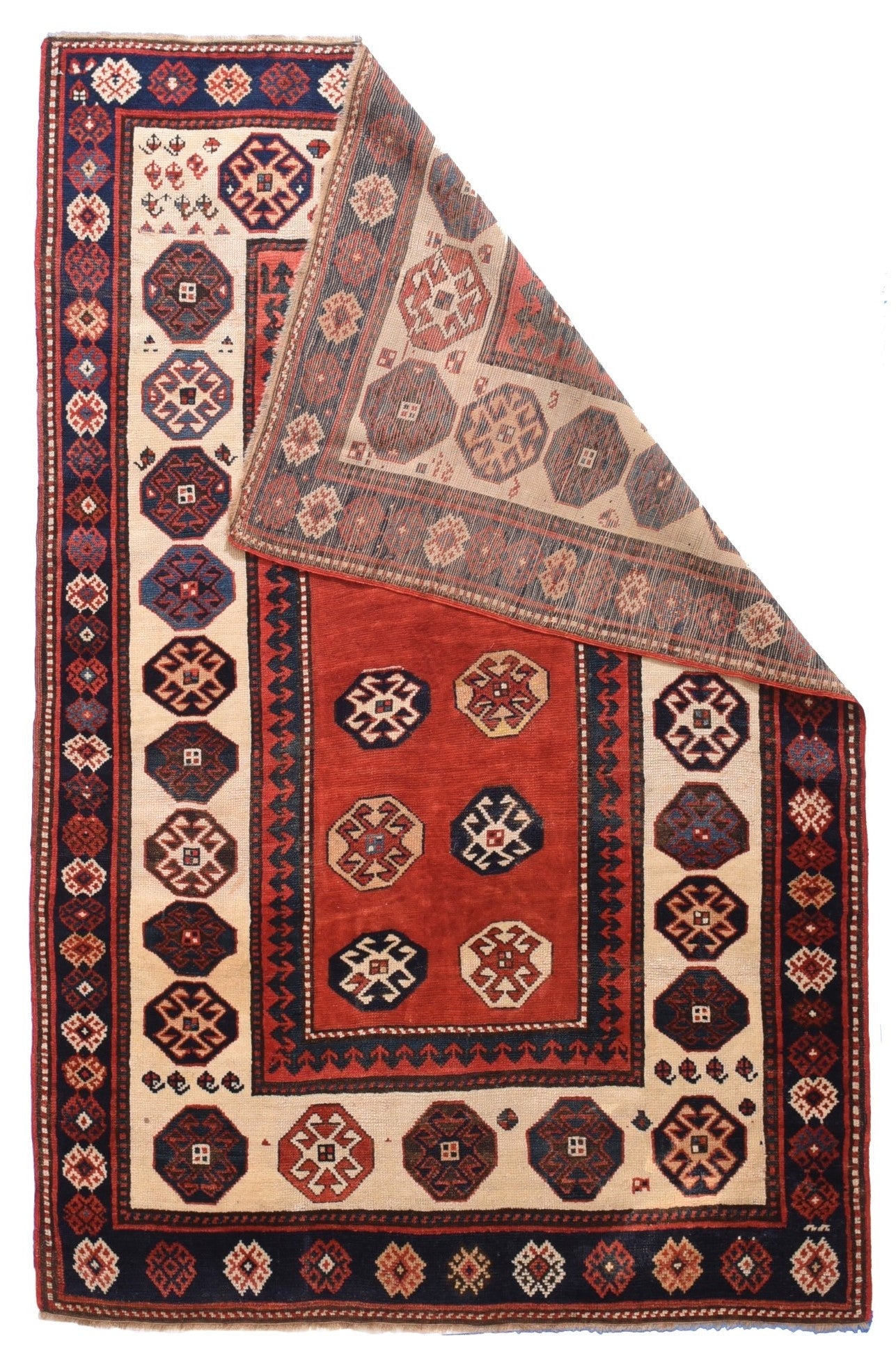 Antique Caucasian Kazak Rug 4'2'' x 6'4''