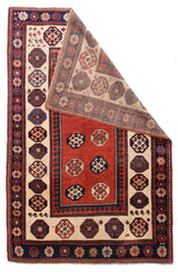 Antique Caucasian Kazak Rug 4'2'' x 6'4''