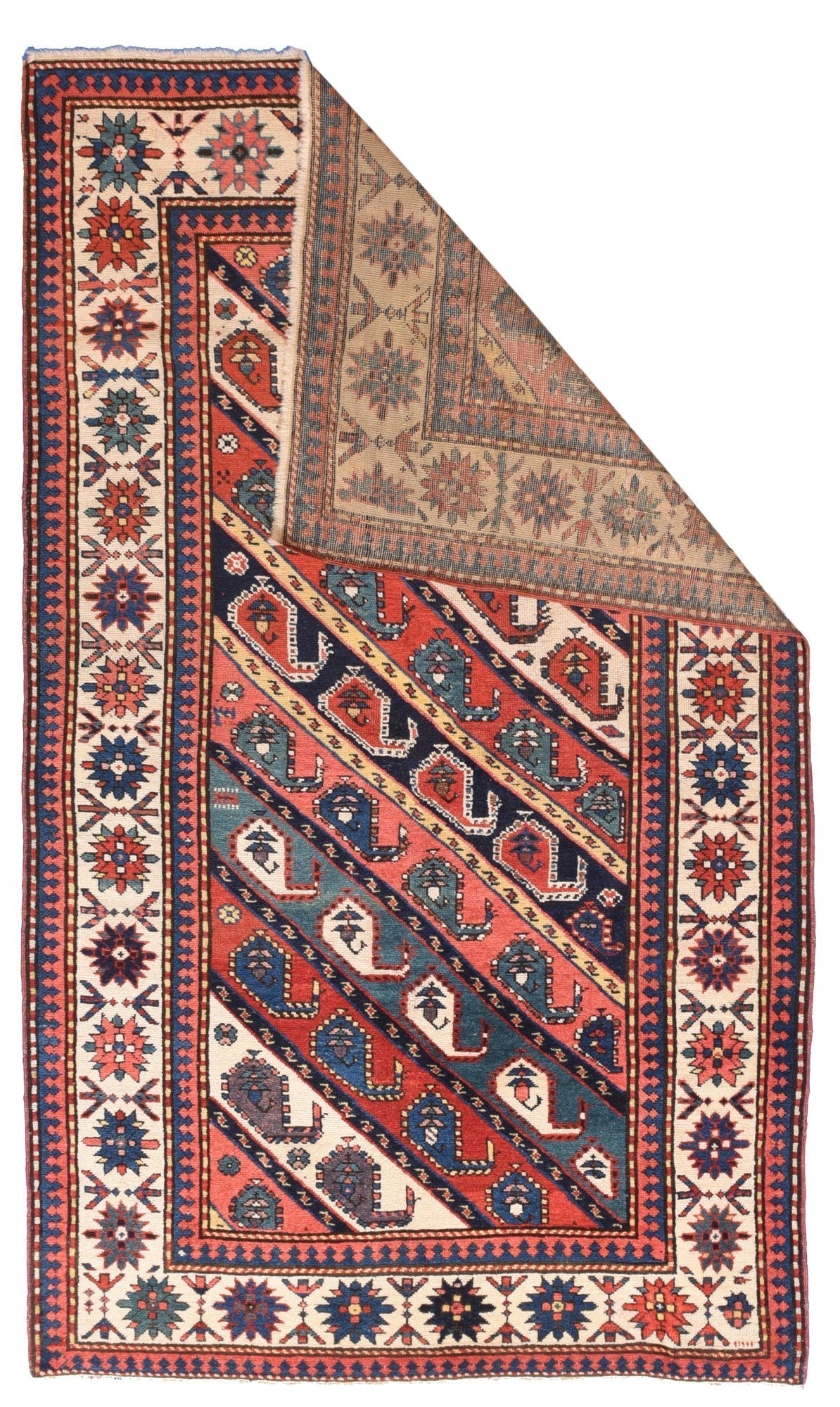 Antique Kazak Rug 4'2'' x 6'11''