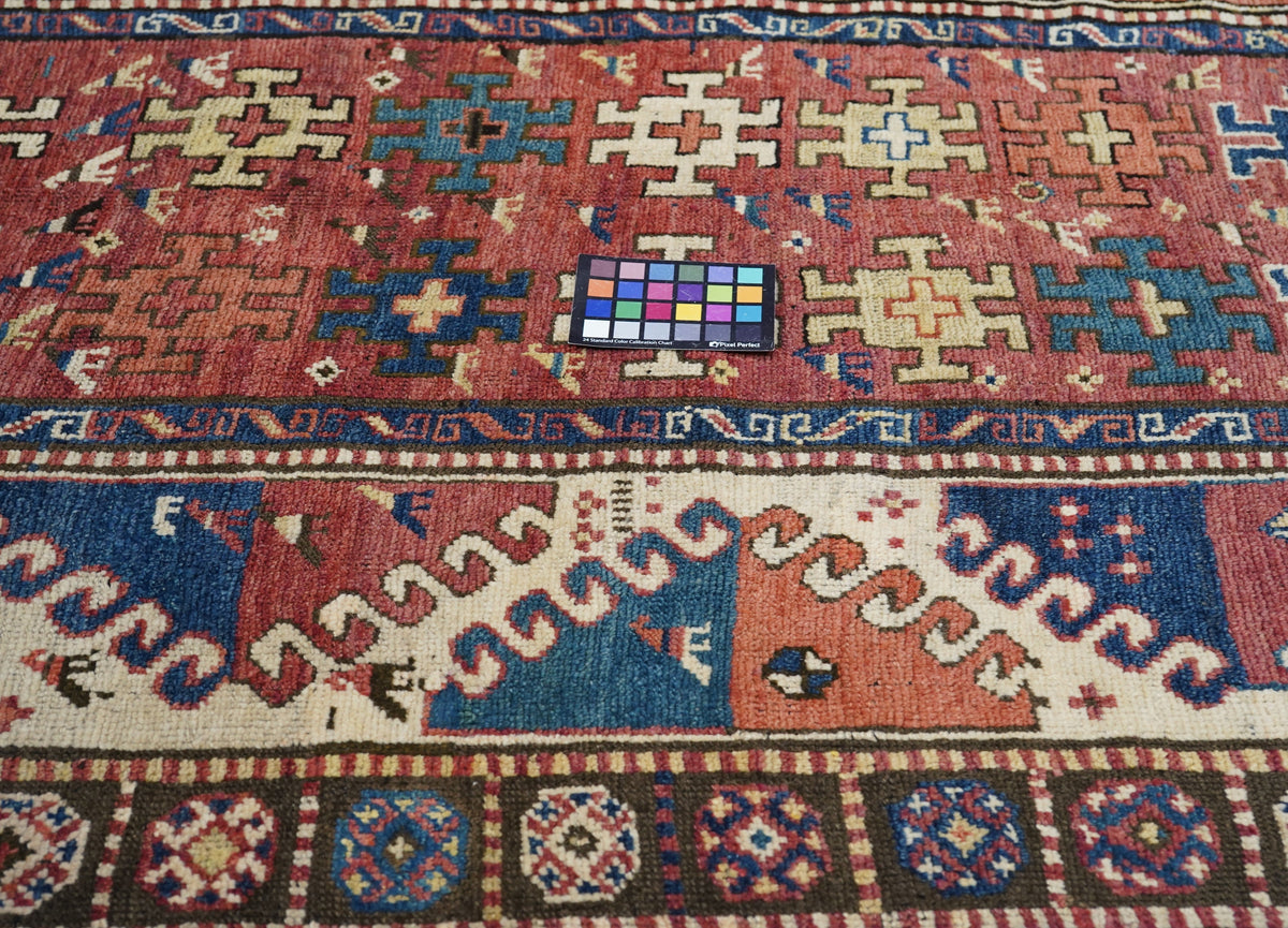 Antique Caucasian Kazak Borcholo Rug 4'7'' x 8'0''