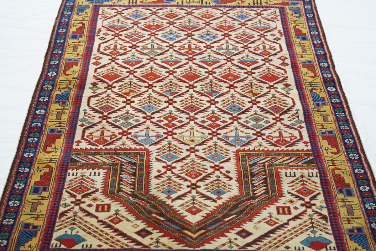 Antique Caucasian Shirvan Daghestan Rug 3'11'' x 5'4''