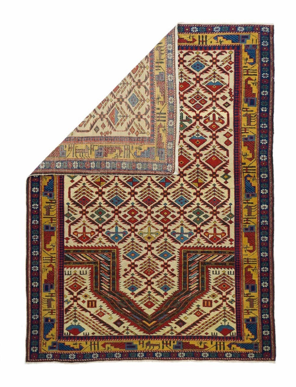 Antique Caucasian Shirvan Daghestan Rug 3'11'' x 5'4''