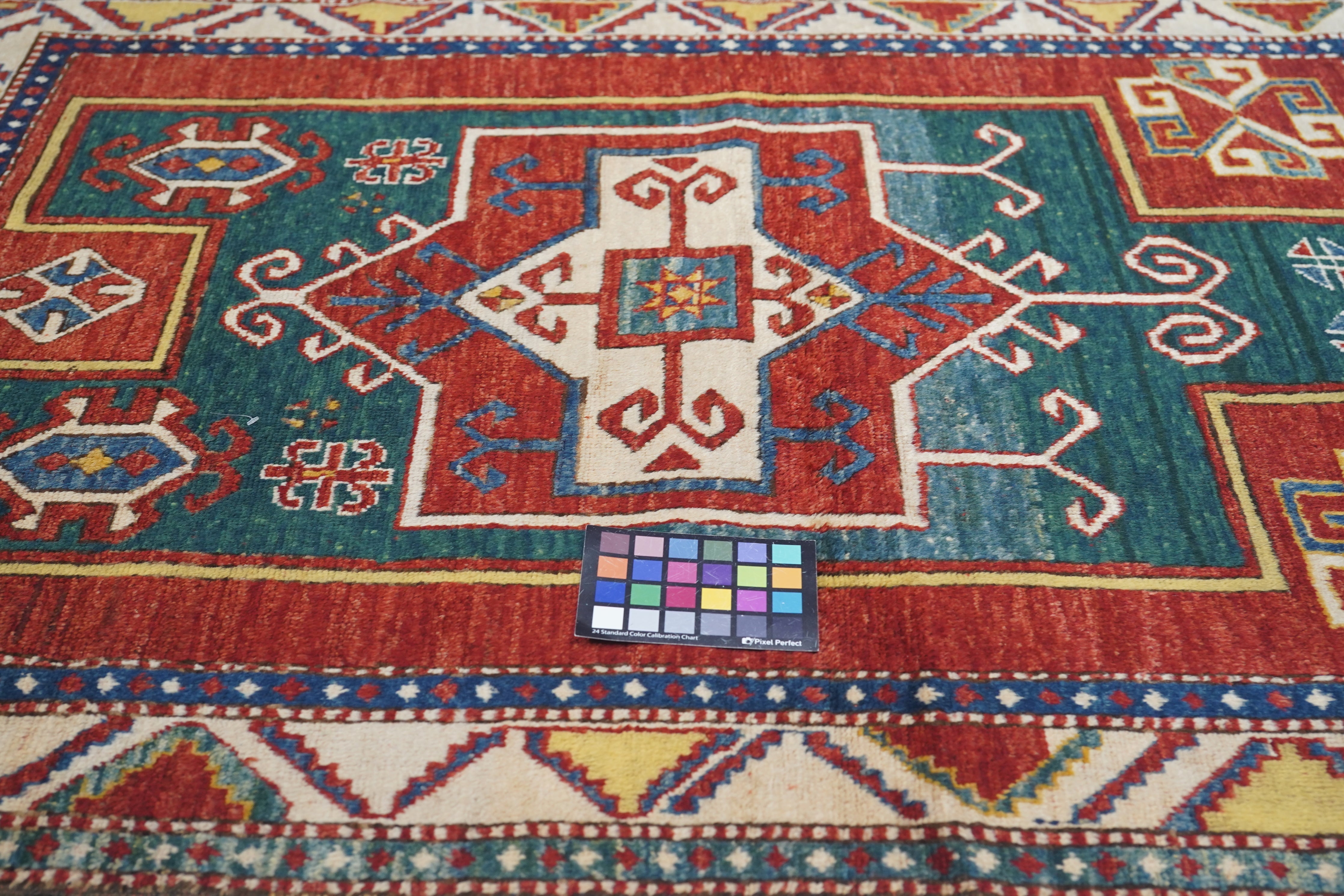 Vintage Caucasian Kazak Fachralo Rug 4'0'' x 5'2''
