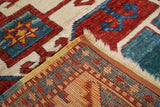 Vintage Caucasian Kazak Fachralo Rug 4'0'' x 5'2''