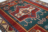 Vintage Caucasian Kazak Fachralo Rug 4'0'' x 5'2''