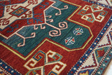 Vintage Caucasian Kazak Fachralo Rug 4'0'' x 5'2''