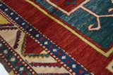 Vintage Caucasian Kazak Fachralo Rug 4'0'' x 5'2''