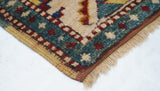 Vintage Caucasian Kazak Fachralo Rug 4'0'' x 5'2''