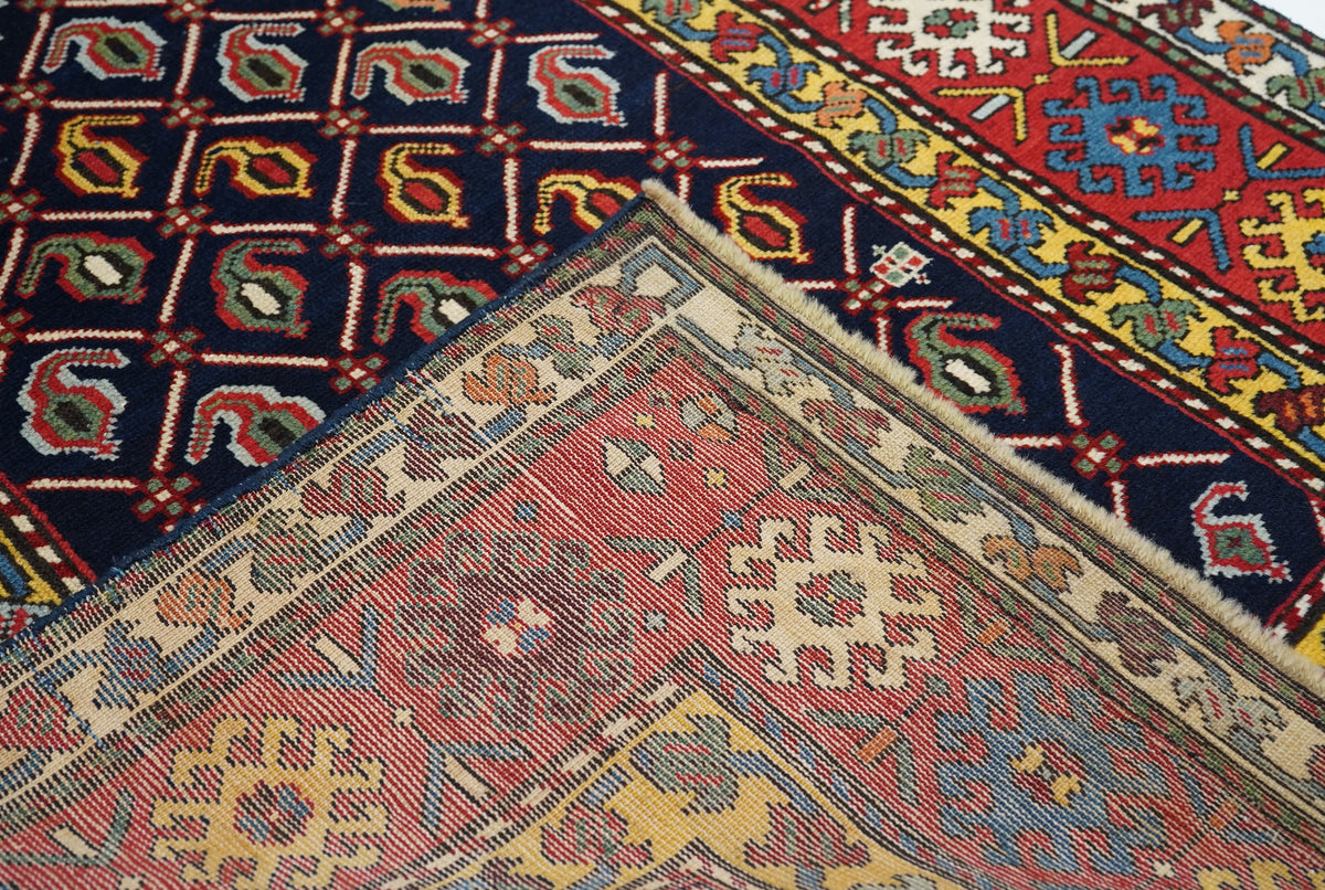 Fine Antique Caucasian Shirvan Rug 3'5'' x 8'9''