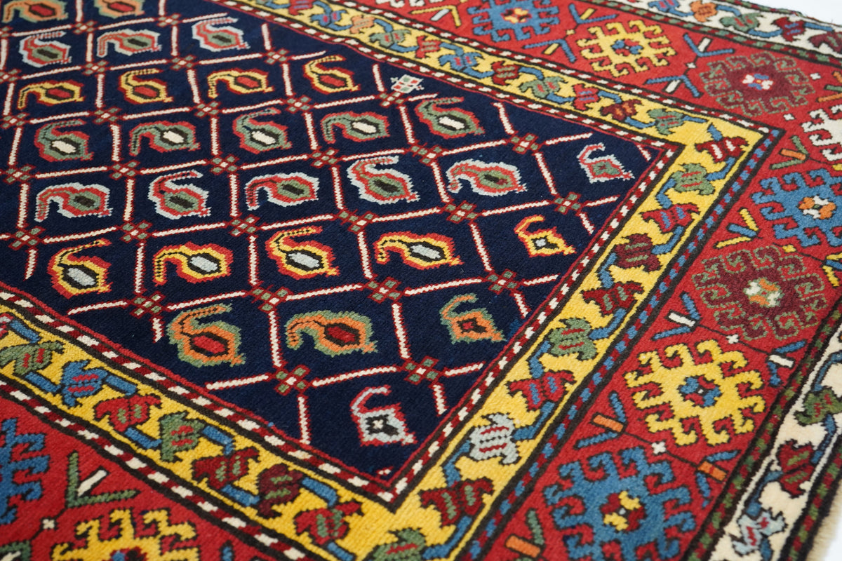 Fine Antique Caucasian Shirvan Rug 3'5'' x 8'9''
