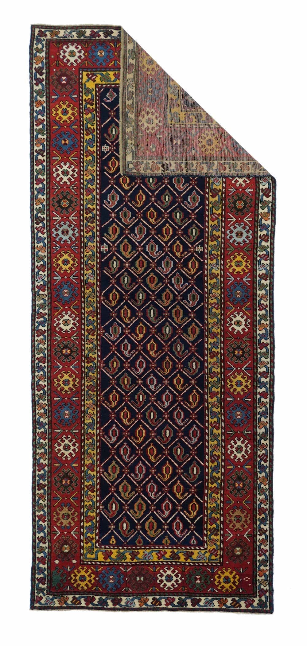 Fine Antique Caucasian Shirvan Rug 3'5'' x 8'9''