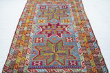 Antique Caucasian Kazak Rug 4'3'' x 8'7''