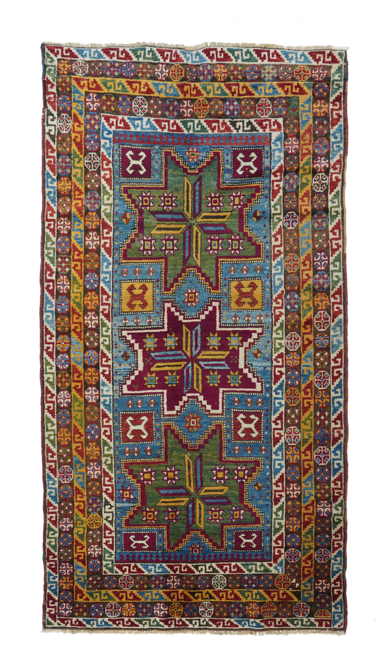 Antique Caucasian Kazak Rug 4'3'' x 8'7''