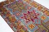 Antique Caucasian Kazak Rug 4'3'' x 8'7''