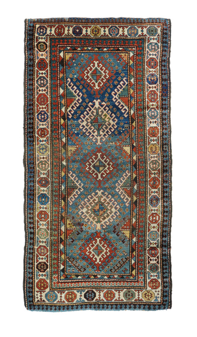 Antique Caucasian Kazak Rug 3'10'' x 7'7''