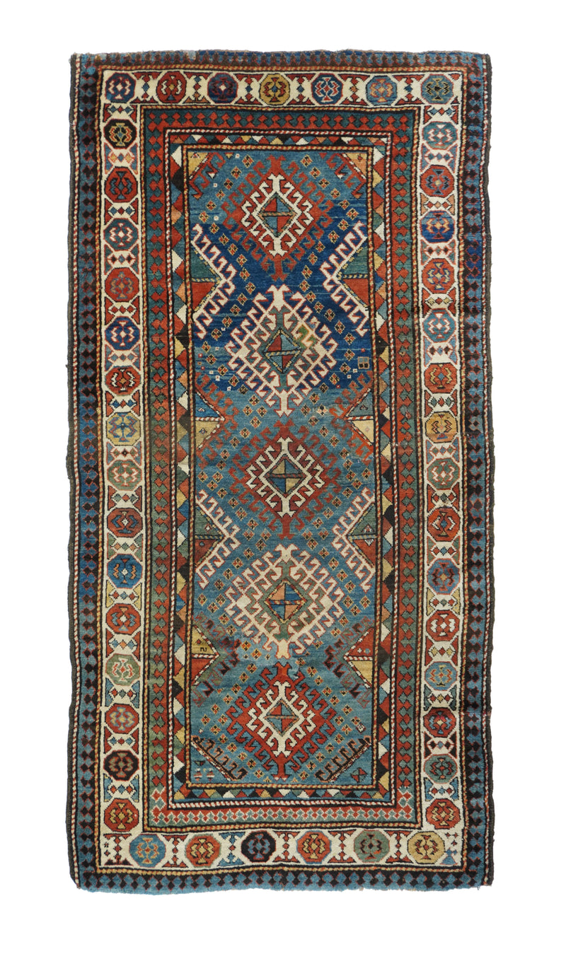 Antique Caucasian Kazak Rug 3'10'' x 7'7''