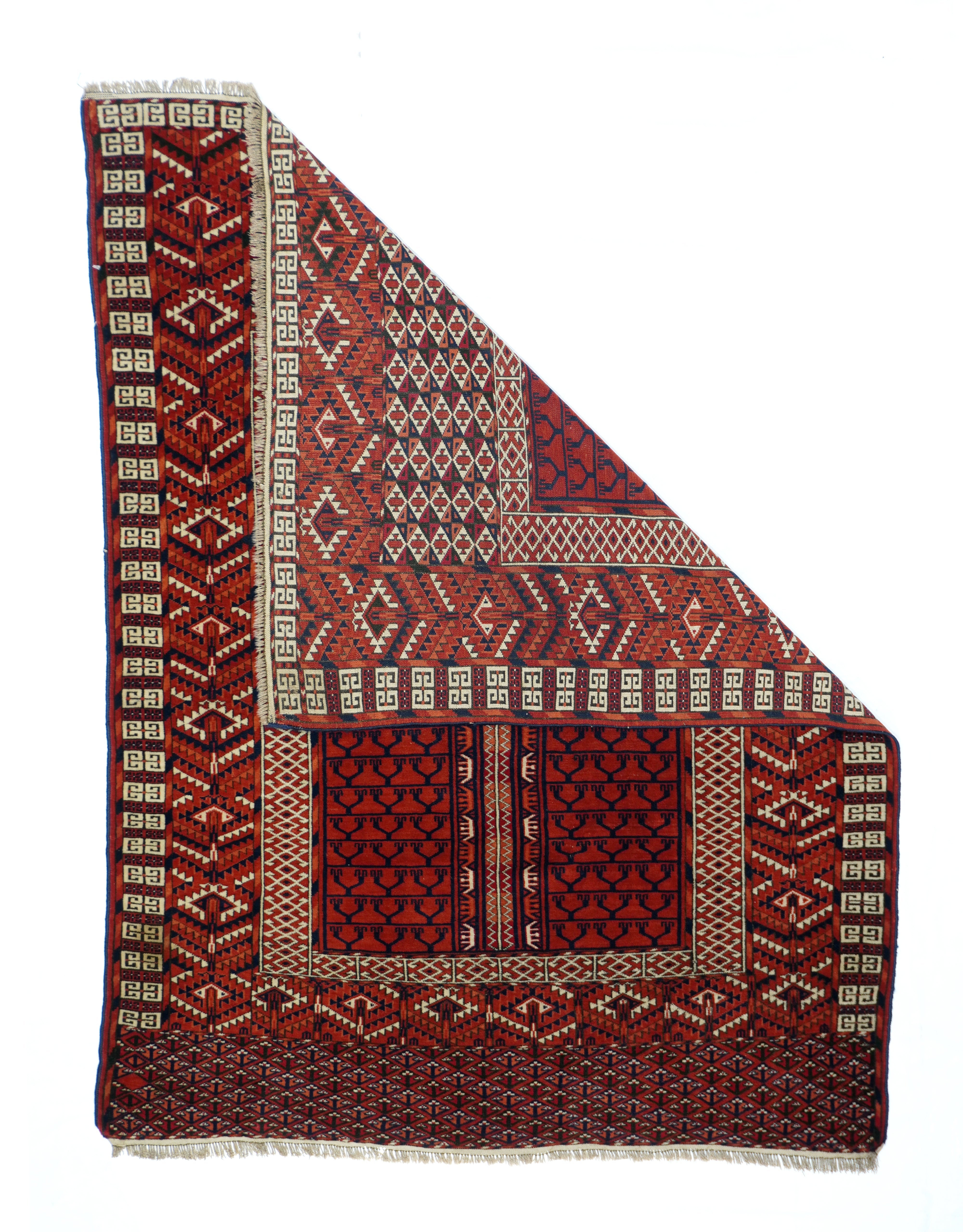 Antique Hachli Bokara Rug 3'7'' x 4'10''