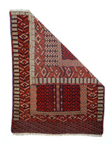 Antique Hachli Bokara Rug 3'7'' x 4'10''