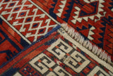 Antique Hachli Bokara Rug 3'7'' x 4'10''