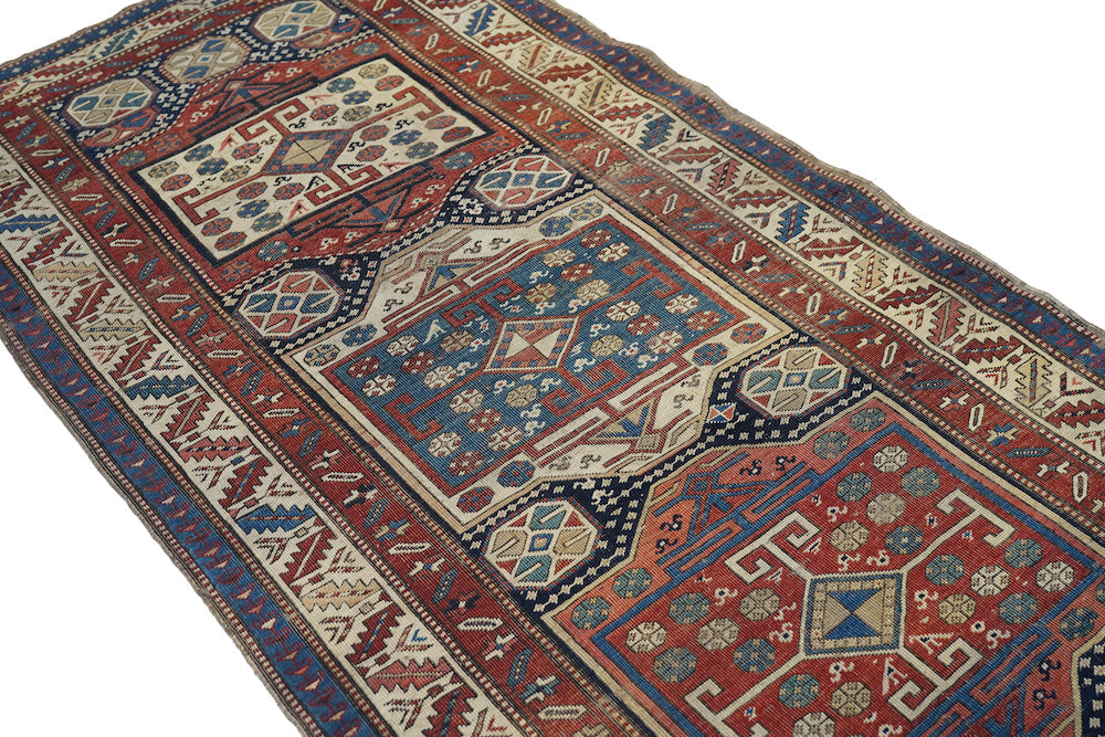 Antique Caucasian Runner 3'7'' x 9'3''