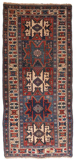 Antique Russian Shrivan Rug 4' x 9'2''