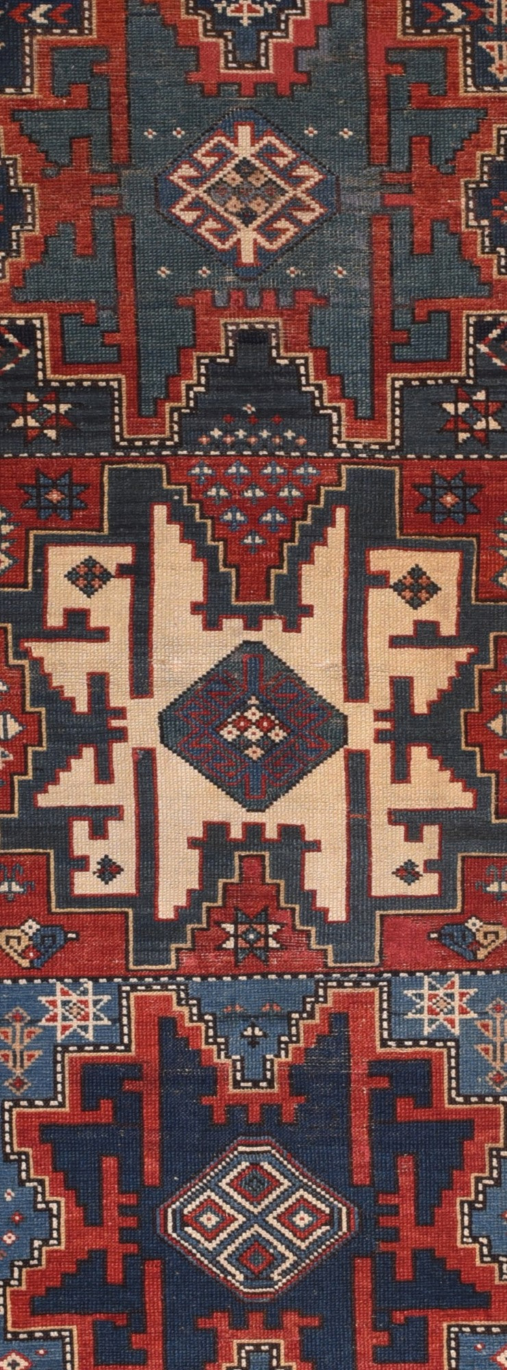 Antique Caucasian Shrivan Rug 4'0" x 9'2''