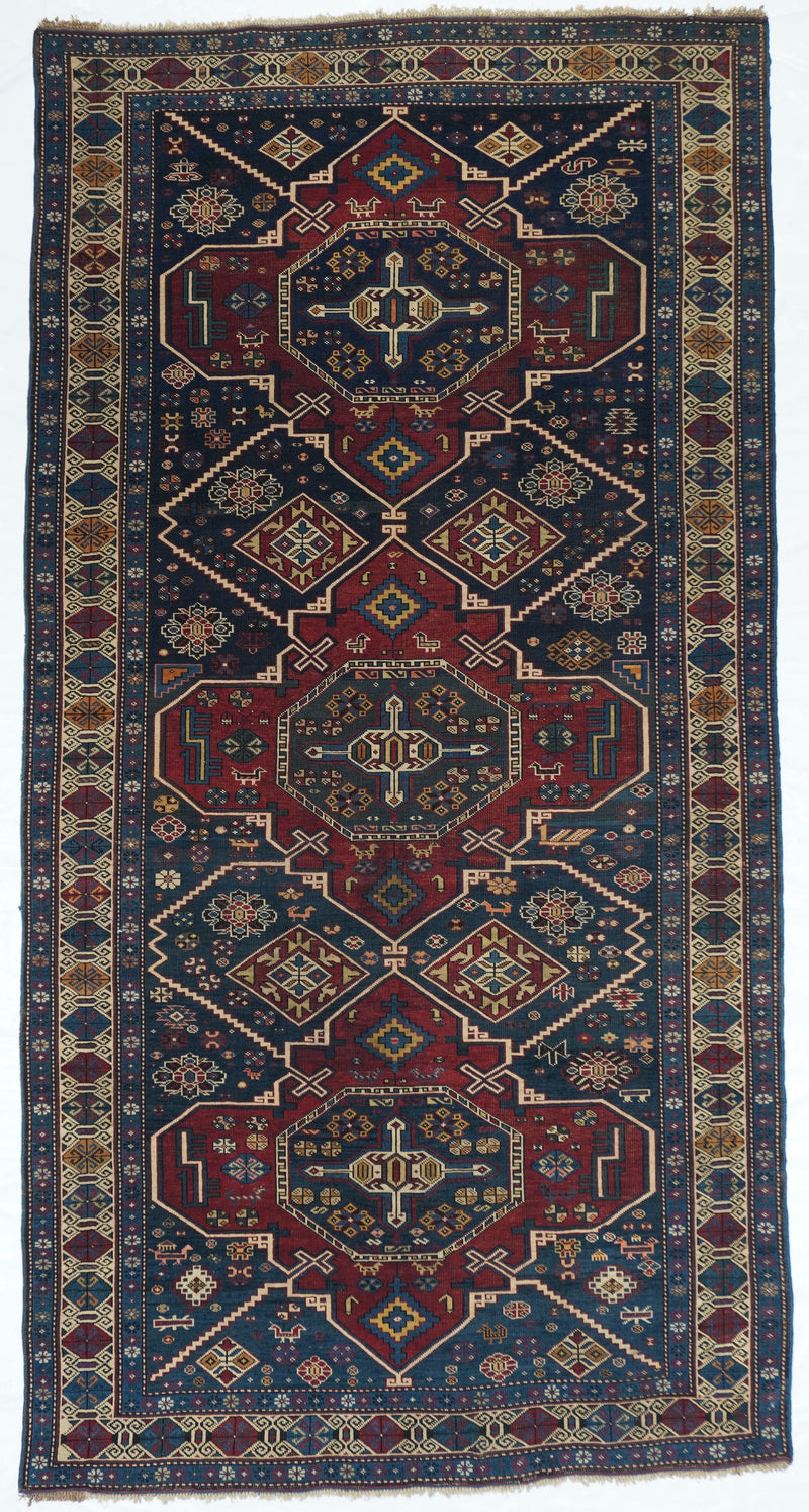 Antique Caucasian Shrivan Rug 4'4'' x 8'5''