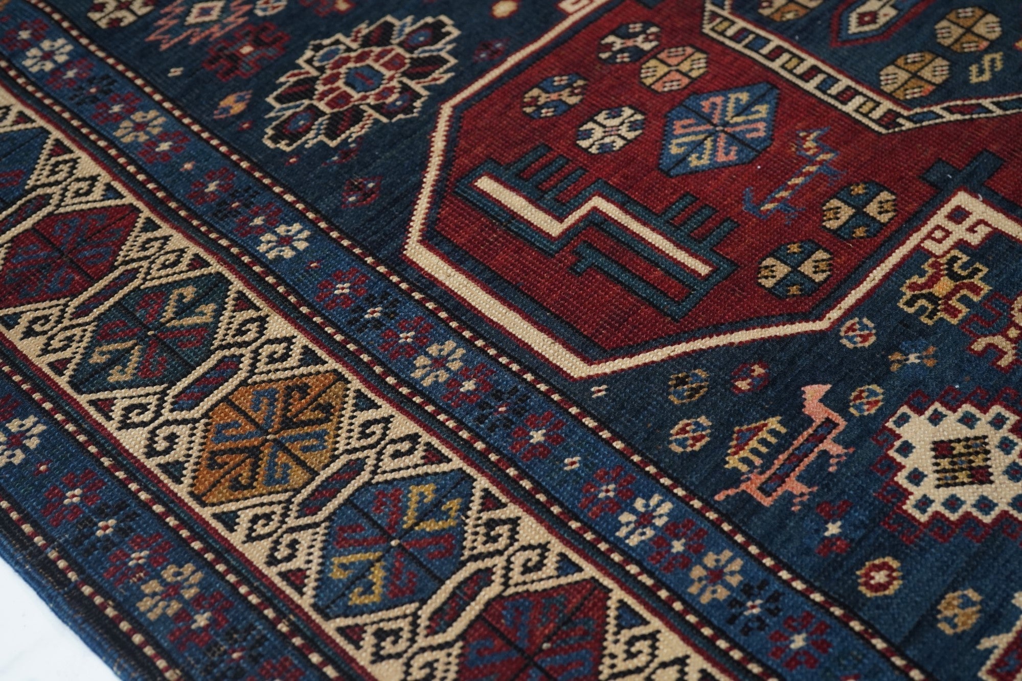 Antique Caucasian Shrivan Rug 4'4'' x 8'5''