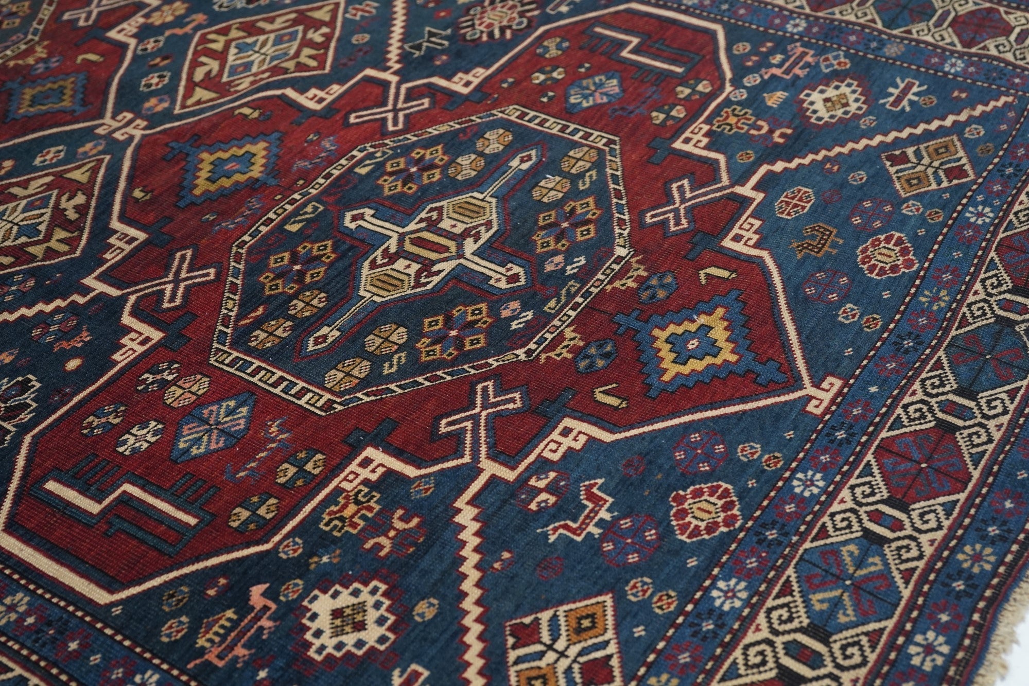 Antique Caucasian Shrivan Rug 4'4'' x 8'5''