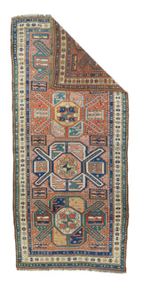 Antique Caucasian Kazak Rug 3'11'' x 8'7''
