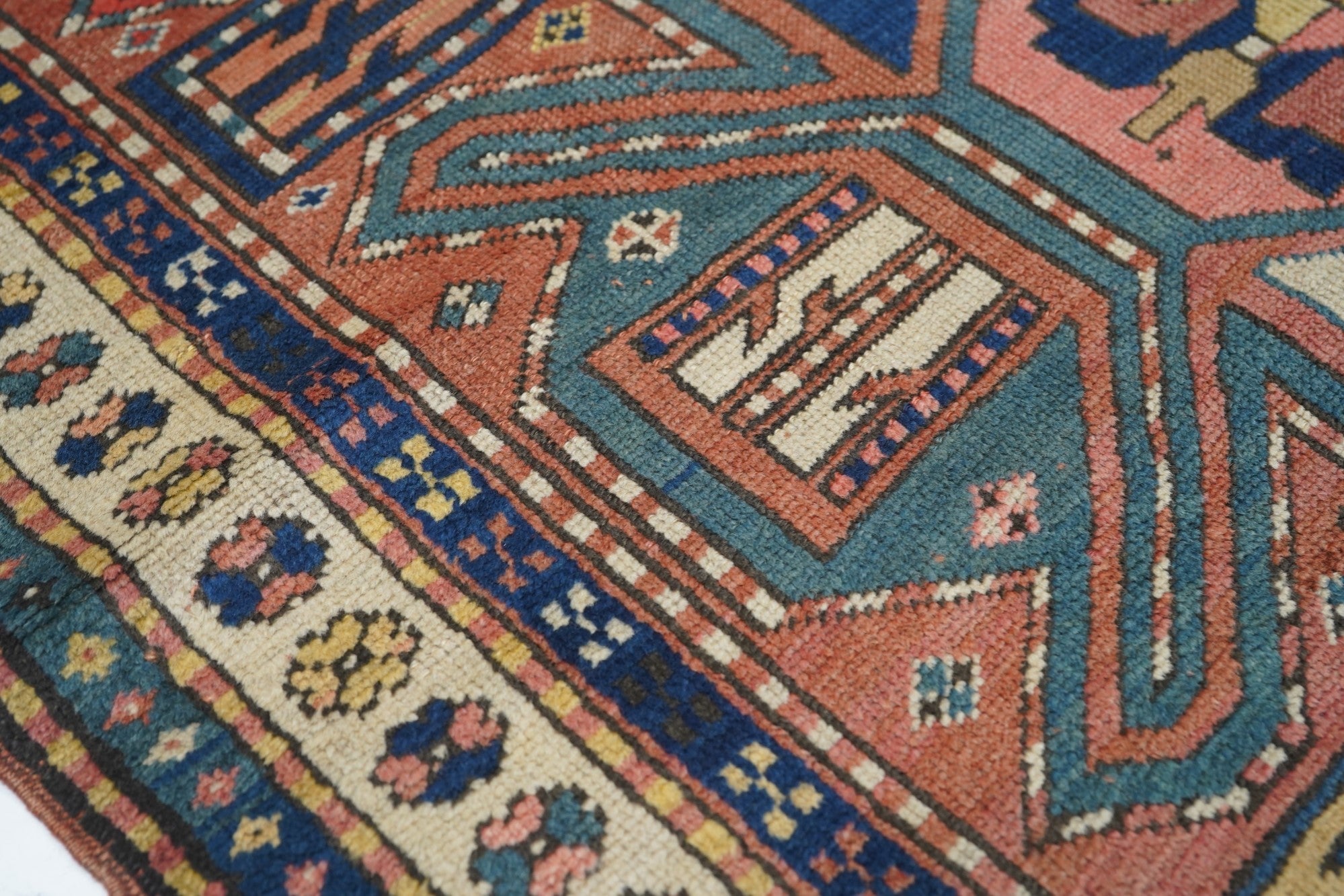 Antique Caucasian Kazak Rug 3'11'' x 8'7''
