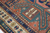 Antique Caucasian Kazak Rug 3'11'' x 8'7''