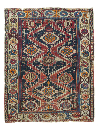 Antique Caucasian Shirvan Rug 3'7'' x 4'6''