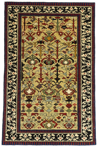 Vintage Caucasian Shirvan Rug 3'3'' x 5'10''