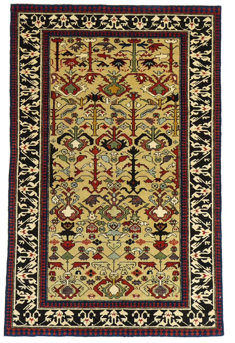 Vintage Caucasian Shirvan Rug 3'3'' x 5'10''