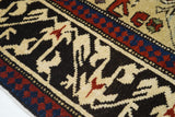 Vintage Caucasian Shirvan Rug 3'3'' x 5'10''