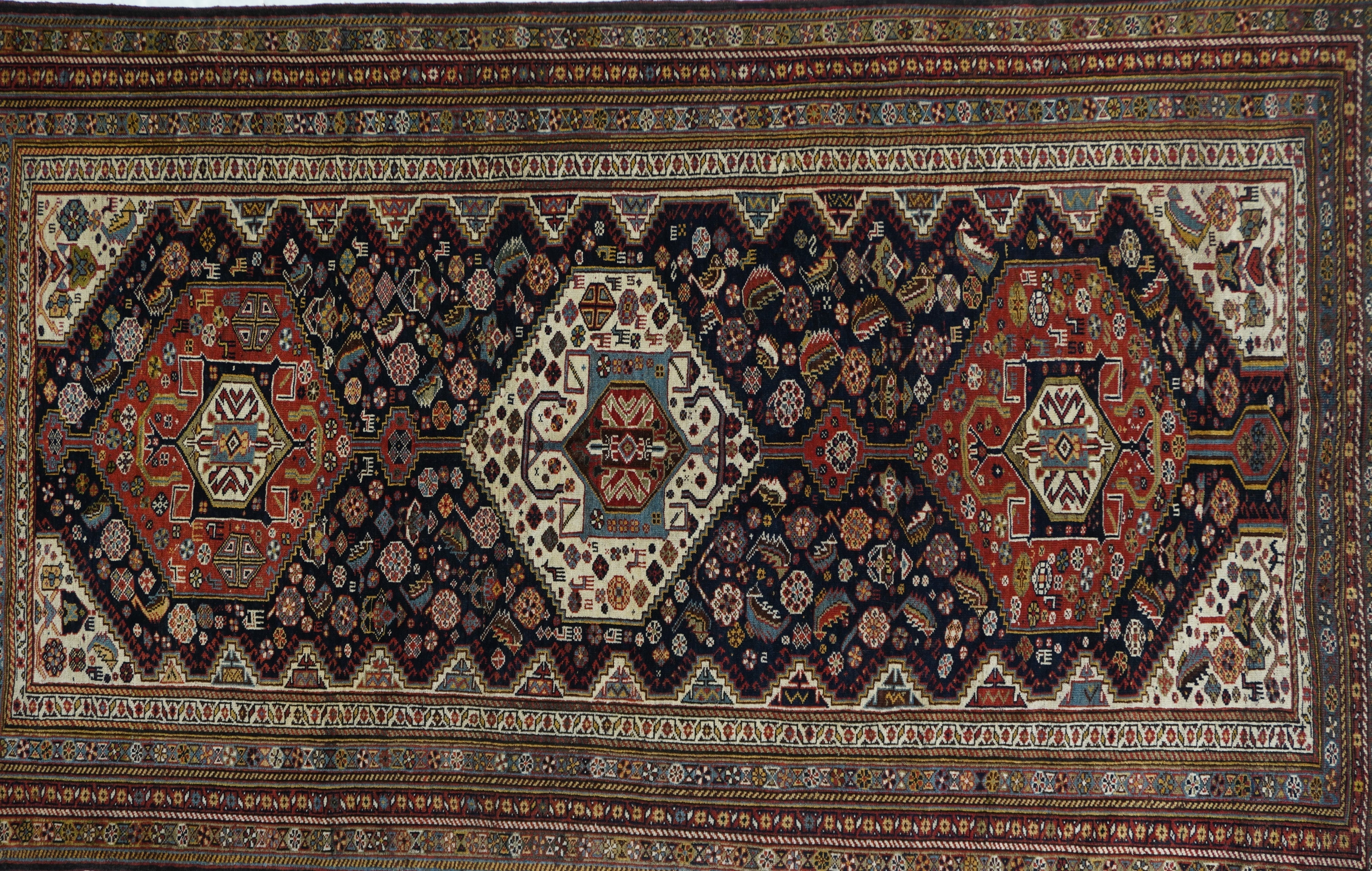 Antique Khamseh Tribal Rug 5'8'' x 9'3''