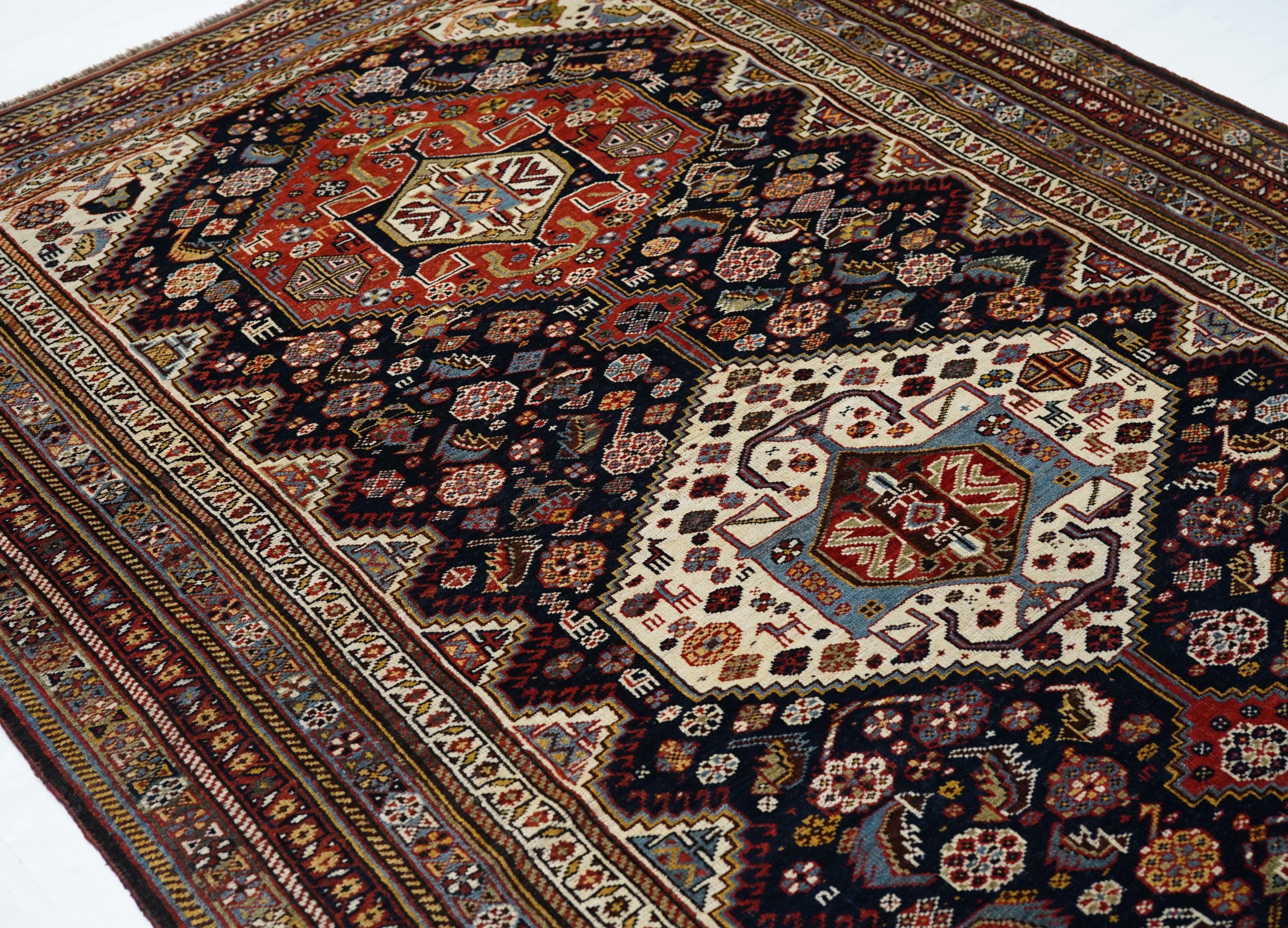 Antique Khamseh Tribal Rug 5'8'' x 9'3''