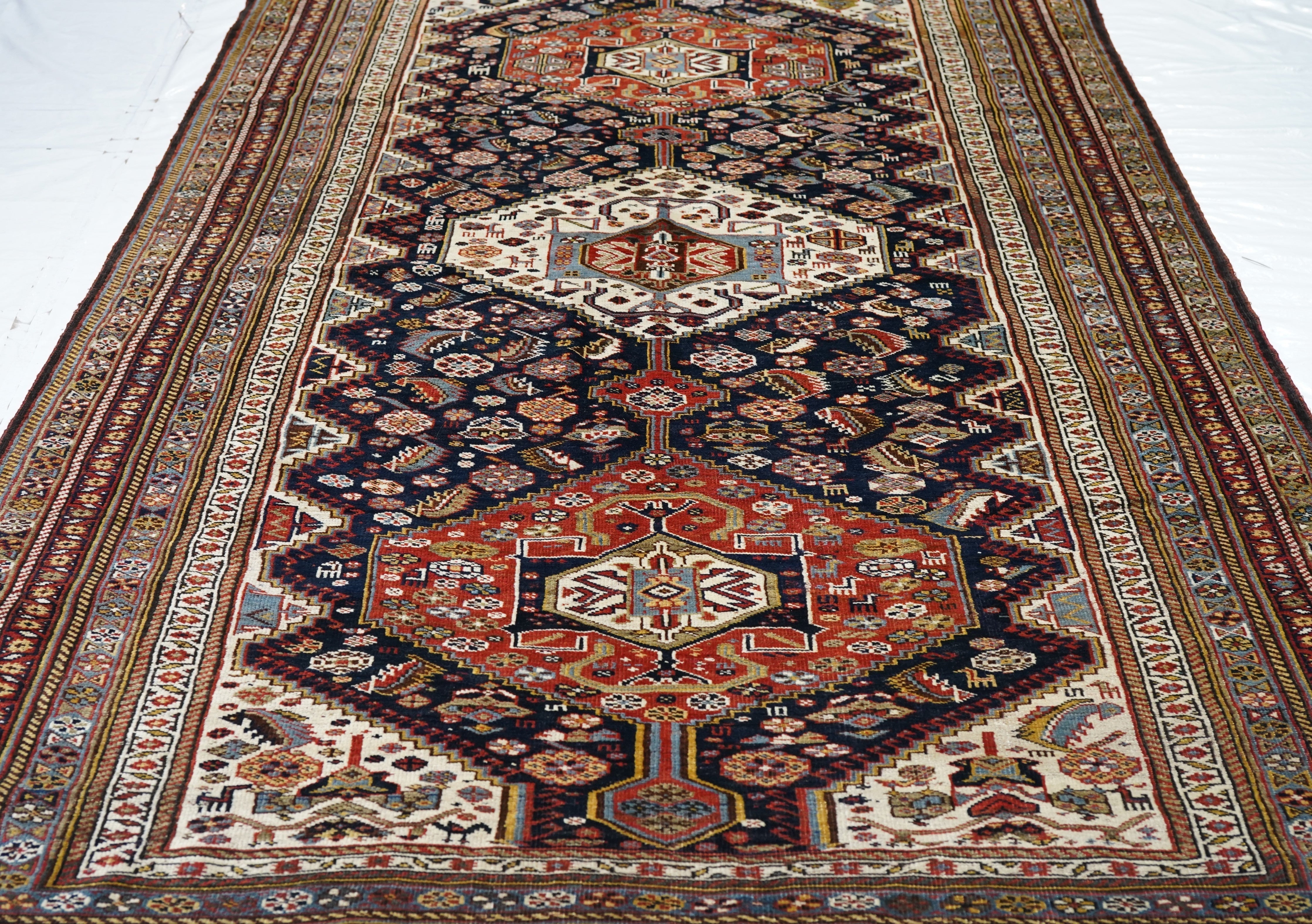 Antique Khamseh Tribal Rug 5'8'' x 9'3''
