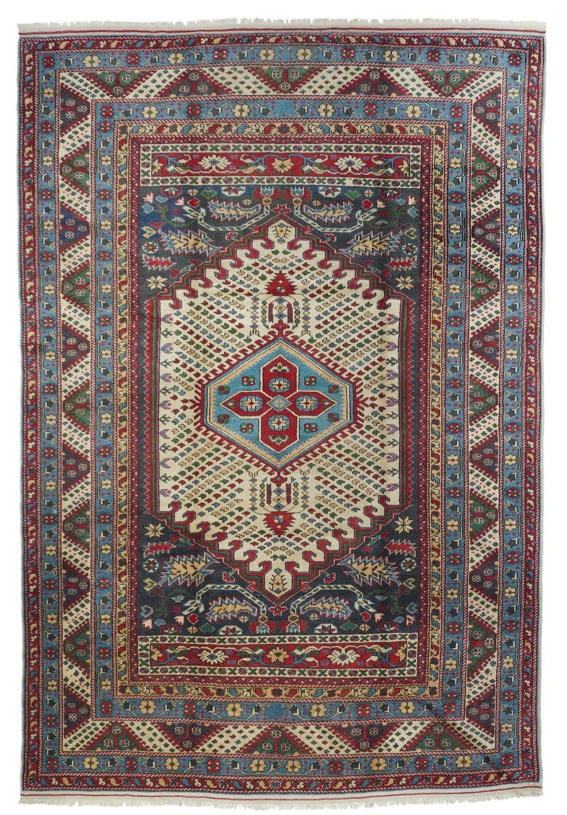 Vintage Caucasian Shirvan Rug 6'2'' x 9'5''