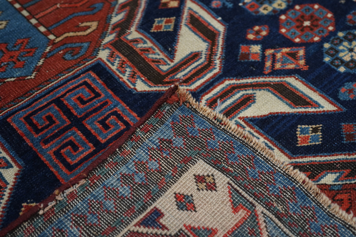 Antique Caucasian Shirvan Rug 3'6'' x 5'5''