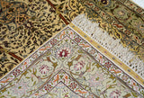 Extremely Fine Vintage Silk Turkish Hereke Rug 3'4'' x 5'0''