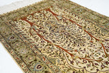 Extremely Fine Vintage Silk Turkish Hereke Rug 3'4'' x 5'0''