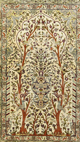 Extremely Fine Vintage Silk Turkish Hereke Rug 3'4'' x 5'0''