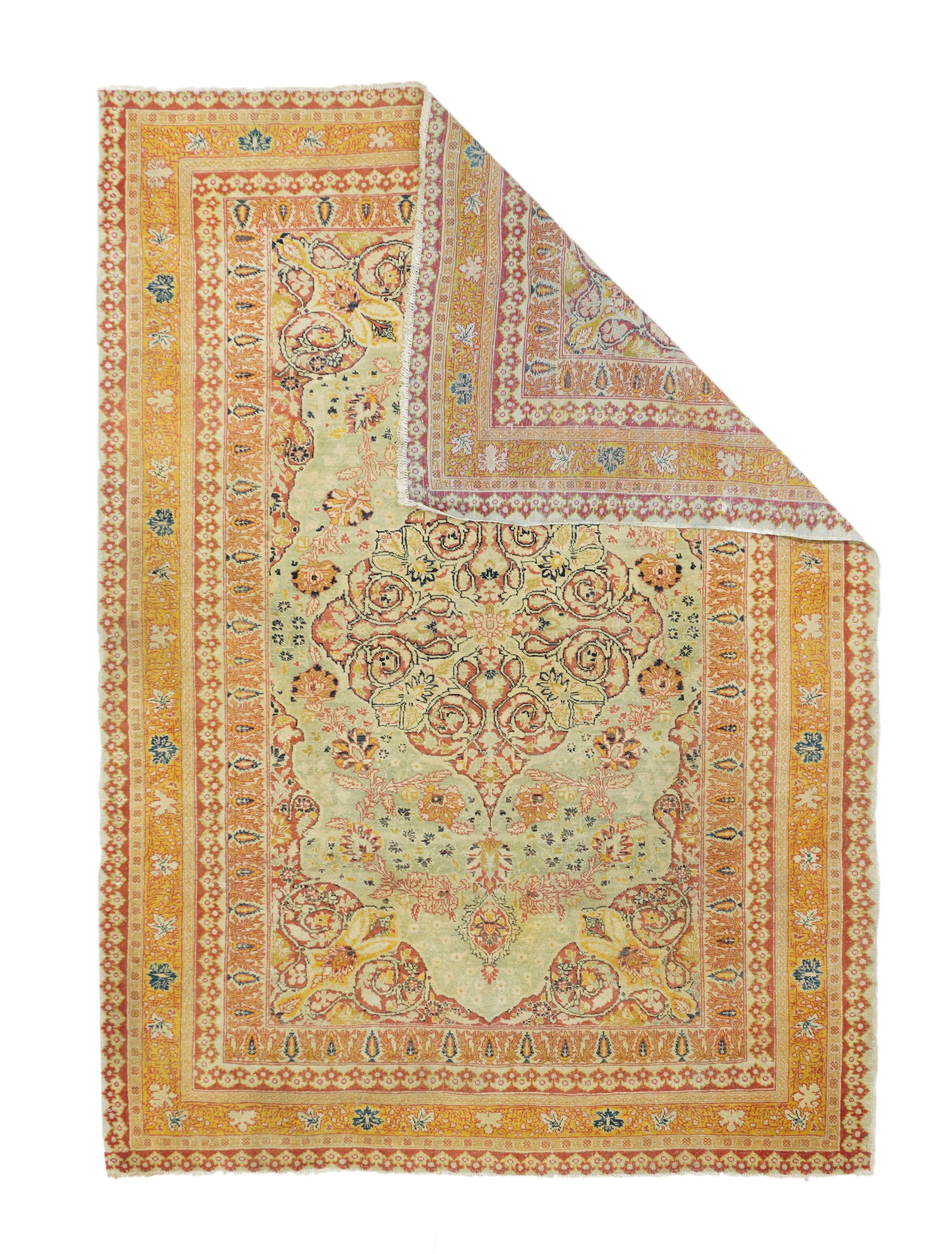 Antique Tabriz Haji Jalili Rug 4'4'' x 6'4''