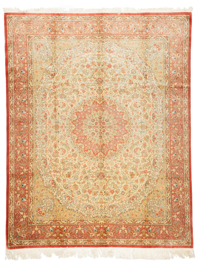 Extremely Fine Vintage Silk  Qum Rug 8'0'' x 10'0''